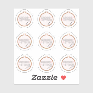 Kreuzsticken Stickerei Stickerei Nähen Hobbyplaner Aufkleber