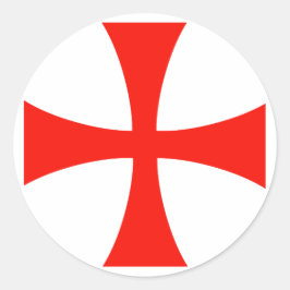 Kreuzsticker für Knight's Templar Runder Aufkleber
