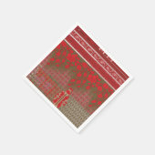 Kreuzstickermuster mit roten Blume und Reben Serviette (Ecke)