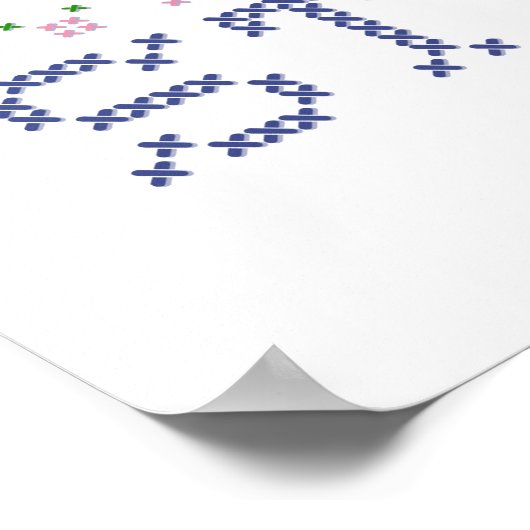Kreuzstitch-Poster Poster (Ecke)