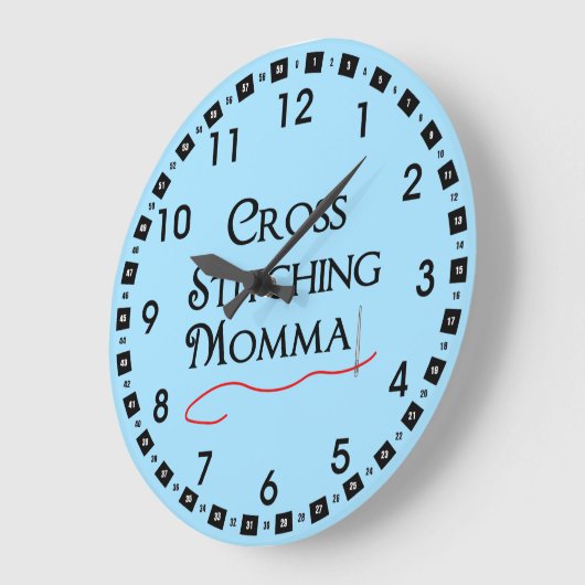 Kreuzstitching Momma Große Wanduhr (Winkel)