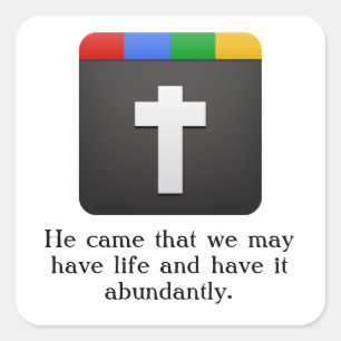 Kreuzsymbol Quadratischer Aufkleber