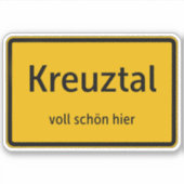 Kreuztal Aufkleber Sticker Autoaufkleber (Vorderseite)