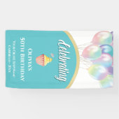 Kreuztürdekoration Signaturstube 50. Geburtstag Banner (Horizontal)