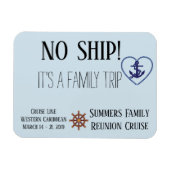 Kreuztürfamilie Personalisiert kein Schiff Magnet (Horizontal)