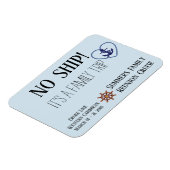 Kreuztürfamilie Personalisiert kein Schiff Magnet (Linke Seite)