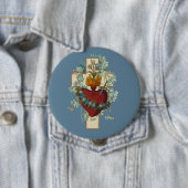 Kreuzung der Jungfrau Mary Immaculate Heart Religi Button (Beispiel)