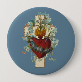 Kreuzung der Jungfrau Mary Immaculate Heart Religi Button
