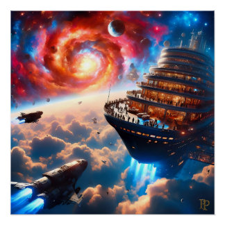 Kreuzung der kosmischen Wolken Poster