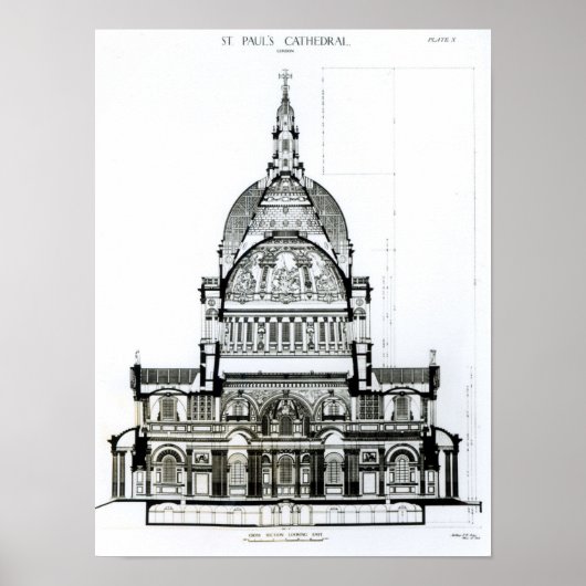 Kreuzung der St. Paul's Cathedral Poster (Vorne)