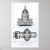 Kreuzung der St. Paul's Cathedral Poster (Vorne)