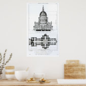 Kreuzung der St. Paul's Cathedral Poster (Küche)