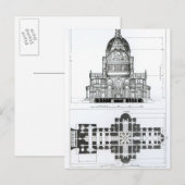 Kreuzung der St. Paul's Cathedral Postkarte (Vorne/Hinten)