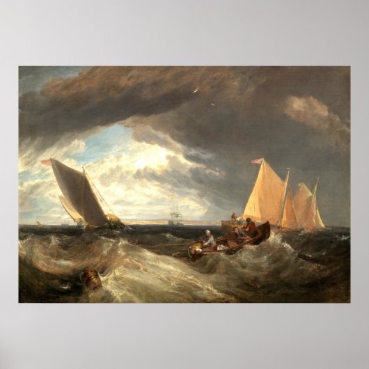 Kreuzung der Themse, William Turner Art Poster (Vorne)