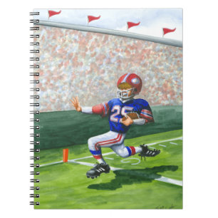 Kreuzung der Torlinie für eine Landung Notizblock