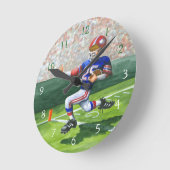 Kreuzung der Torlinie für eine Landung Runde Wanduhr (Winkel)