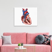 Kreuzung des menschlichen Herzens Leinwanddruck (Insitu (Wohnzimmer))