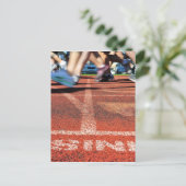 Kreuzung die Ziellinie - Durchführung oder Runne Postkarte (Stehend Vorderseite)