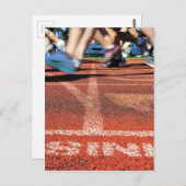 Kreuzung die Ziellinie - Durchführung oder Runne Postkarte (Vorne/Hinten)