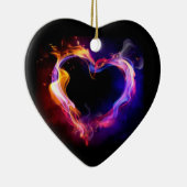 **KREUZUNG** HERZ AM FEUER KERAMIK ORNAMENT (Rechts)