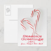 Kreuzung mit Candy Canes Postkarte (Vorne/Hinten)