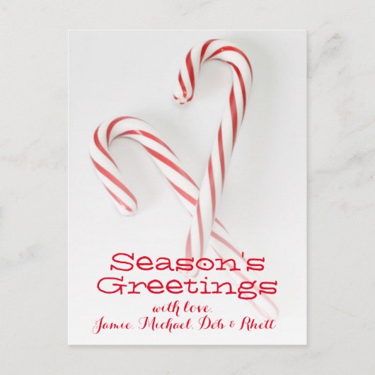 Kreuzung mit Candy Canes Postkarte (Vorderseite)