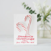 Kreuzung mit Candy Canes Postkarte (Stehend Vorderseite)