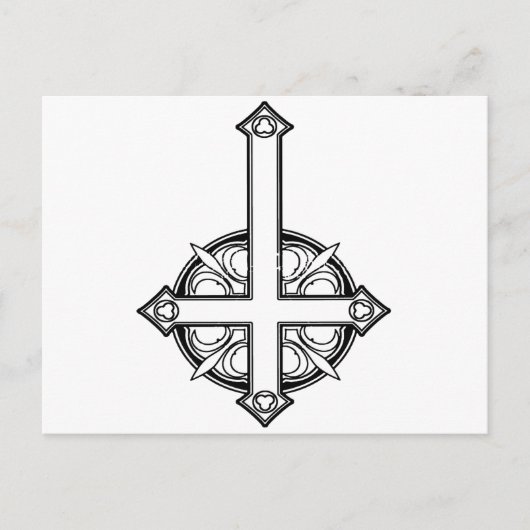 Kreuzung nach unten postkarte (Vorderseite)