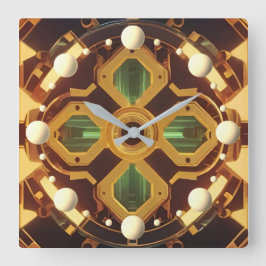 Kreuzung Quadratische Wanduhr