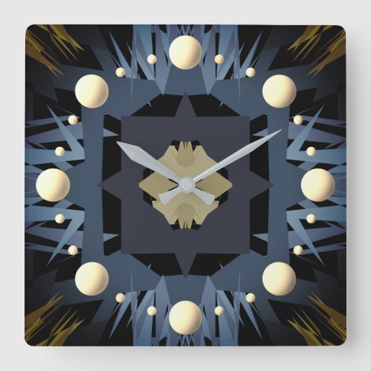 Kreuzung Quadratische Wanduhr (Vorderseite)