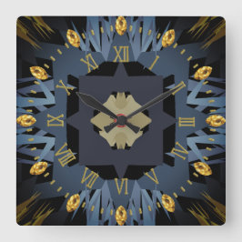 Kreuzung Quadratische Wanduhr