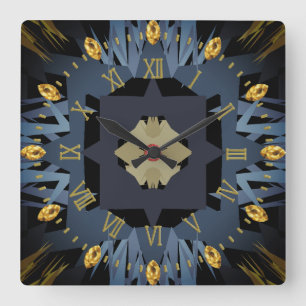 Kreuzung Quadratische Wanduhr