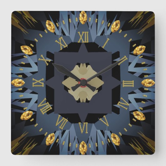 Kreuzung Quadratische Wanduhr (Vorderseite)