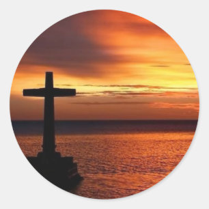 Kreuzung Runder Aufkleber