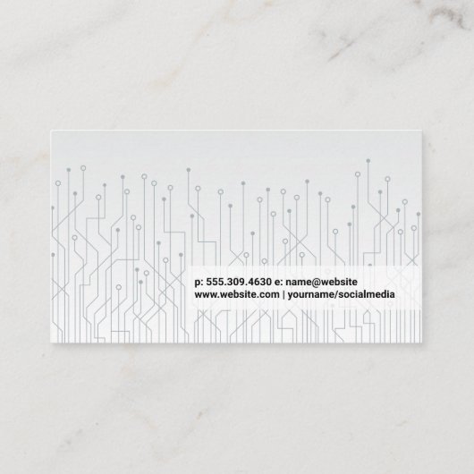 Kreuzung | Technische Codierung Visitenkarte (Rückseite)