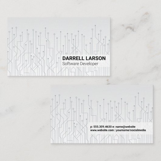Kreuzung | Technische Codierung Visitenkarte (Vorne/Hinten)