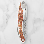 Kreuzung und rostige Quadratzoll Kellnermesser (Rückseite)