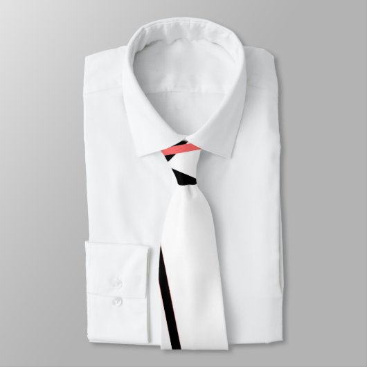 Kreuzung von Korallen und schwarzen Streifen auf W Krawatte (Gebunden)