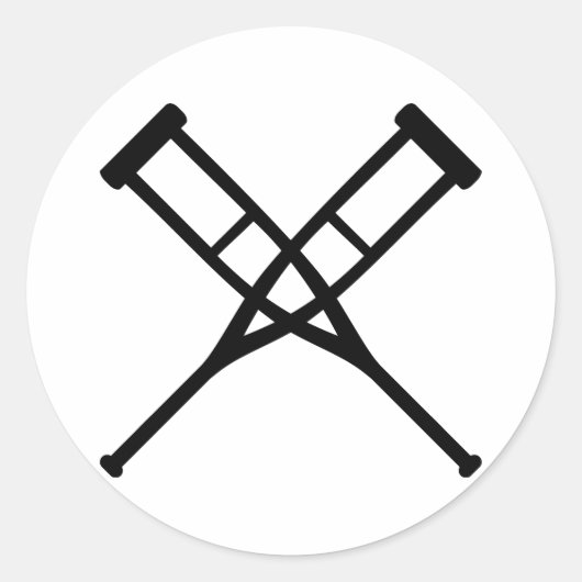 Kreuzungen gekreuzt runder aufkleber (Vorderseite)