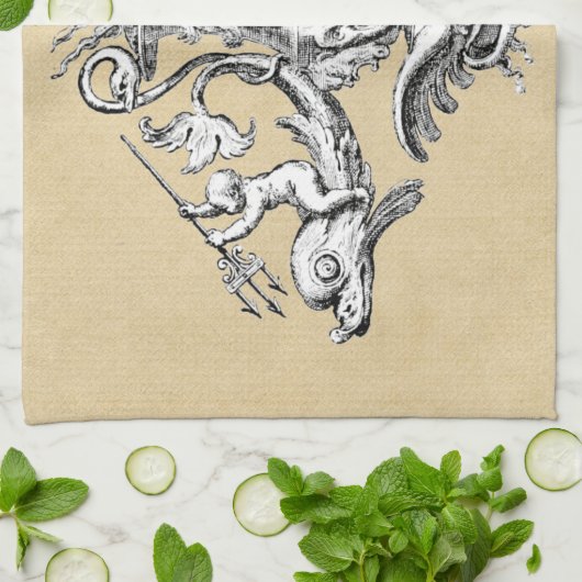 Kreuzungen mit Dreifaltigen auf Delphinen Handtuch (Gefaltet)