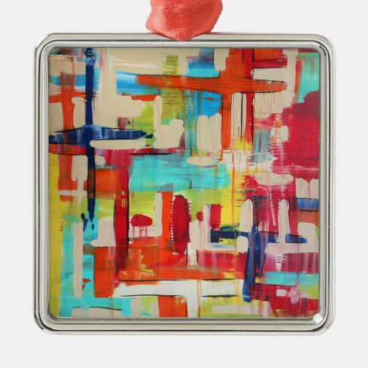 Kreuzungen Silbernes Ornament (Vorne)