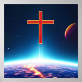 Kreuzweg in der Nähe von Planeten Raumfahrtposter Poster (Vorne)