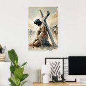 Kreuzweg Jesus fällt zum ersten Mal Poster (Heimbüro)