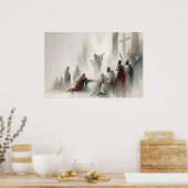 Kreuzweg Jesus wird zum Tode verurteilt Poster (Küche)
