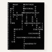 Kreuzworträtsel Archäologie und Anthropologie Notizblock (Vorderseite)