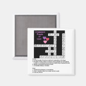 Kreuzworträtsel der Liebe Magnet (Vorderseite/Rückseite)