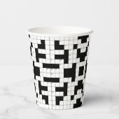 Kreuzworträtsel Design Paper Cup Pappbecher (Rückseite)