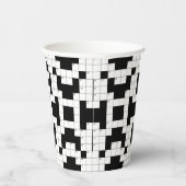 Kreuzworträtsel Design Paper Cup Pappbecher (Rechts)