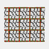 Kreuzworträtsel-Entwurf auf Fleece-Decke Fleecedecke (Vorderseite (Horizontal))