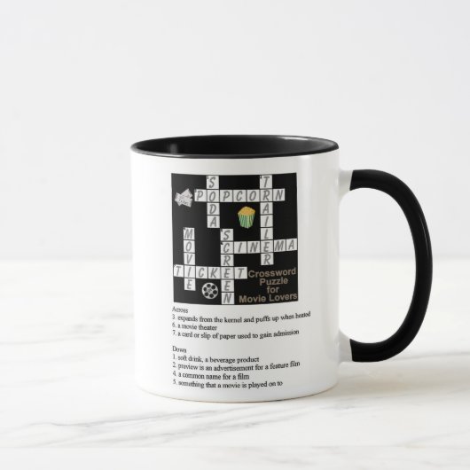 Kreuzworträtsel für Filmliebhaber Mug Tasse (Rechts)